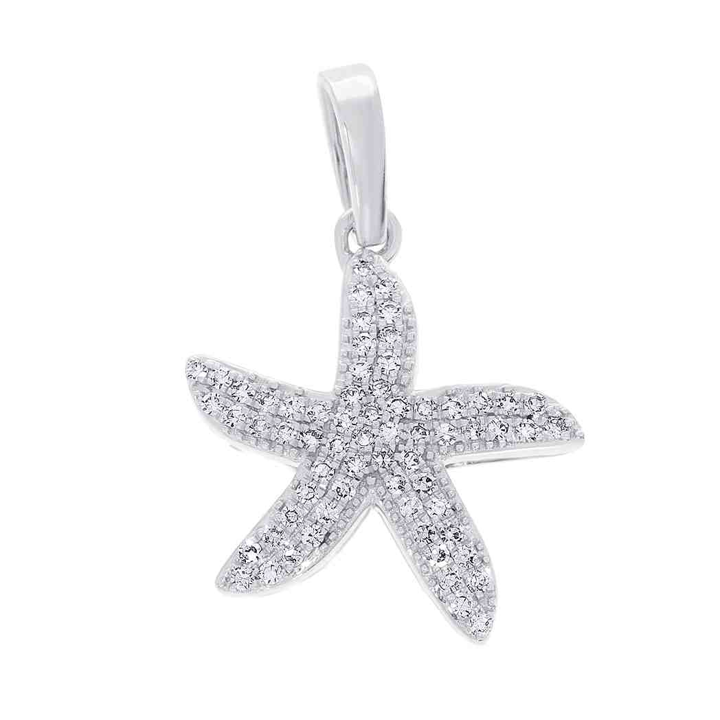 Star Fish Diamond Pendant PD31711A